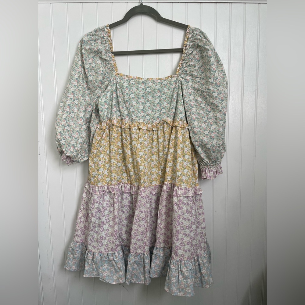 Boutique ruffled flower sundress